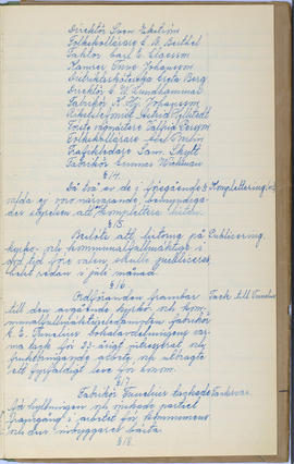 Protokollsbok för Folkpartiets lokalavdelning i Tierps Köping 1914-1943 . [Fol 63r]