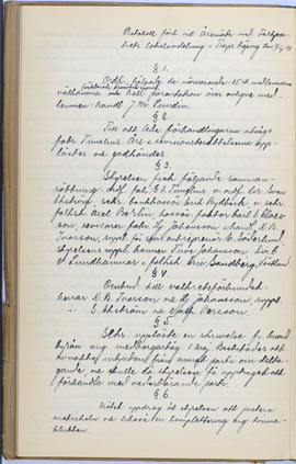 Protokollsbok för Folkpartiets lokalavdelning i Tierps Köping 1914-1943 . [Fol 56v]