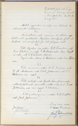 Protokollsbok för Folkpartiets lokalavdelning i Tierps Köping 1914-1943 . [Fol 28r]