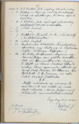 Protokollsbok för Folkpartiets lokalavdelning i Tierps Köping 1914-1943 . [Fol 54v]