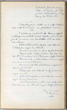 Protokollsbok för Folkpartiets lokalavdelning i Tierps Köping 1914-1943 . [Fol 33r]