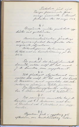 Protokollsbok för Folkpartiets lokalavdelning i Tierps Köping 1914-1943 . [Fol 9v]
