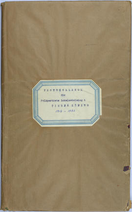 Protokollsbok för Folkpartiets lokalavdelning i Tierps Köping 1914-1943