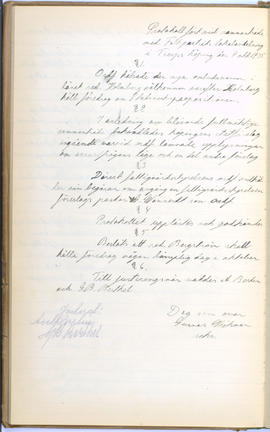Protokollsbok för Folkpartiets lokalavdelning i Tierps Köping 1914-1943 . [Fol 34v]