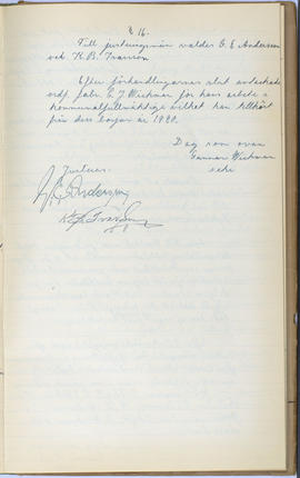 Protokollsbok för Folkpartiets lokalavdelning i Tierps Köping 1914-1943 . [Fol 32r]