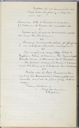 Protokollsbok för Folkpartiets lokalavdelning i Tierps Köping 1914-1943 . [Fol 9r]