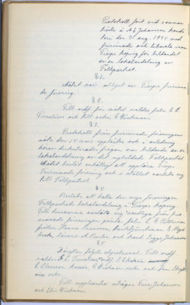 Protokollsbok för Folkpartiets lokalavdelning i Tierps Köping 1914-1943 . [Fol 30v]