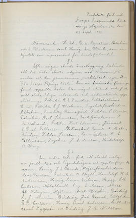 Protokollsbok för Folkpartiets lokalavdelning i Tierps Köping 1914-1943 . [Fol 20r]