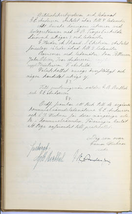 Protokollsbok för Folkpartiets lokalavdelning i Tierps Köping 1914-1943 . [Fol 23v]