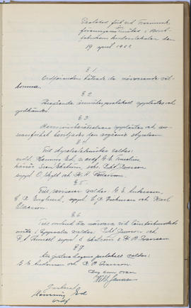 Protokollsbok för Folkpartiets lokalavdelning i Tierps Köping 1914-1943 . [Fol 17r]