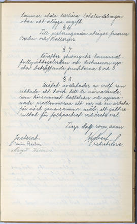 Protokollsbok för Folkpartiets lokalavdelning i Tierps Köping 1914-1943 . [Fol 44r]