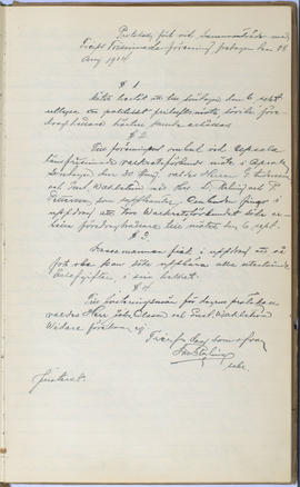 Protokollsbok för Folkpartiets lokalavdelning i Tierps Köping 1914-1943 . [Fol 2r]
