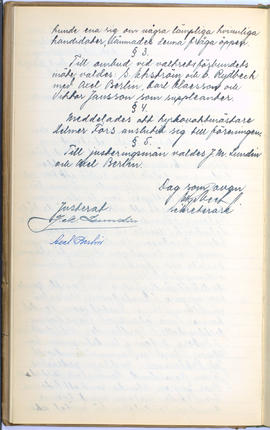 Protokollsbok för Folkpartiets lokalavdelning i Tierps Köping 1914-1943 . [Fol 36v]