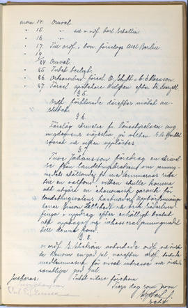 Protokollsbok för Folkpartiets lokalavdelning i Tierps Köping 1914-1943 . [Fol 59r]