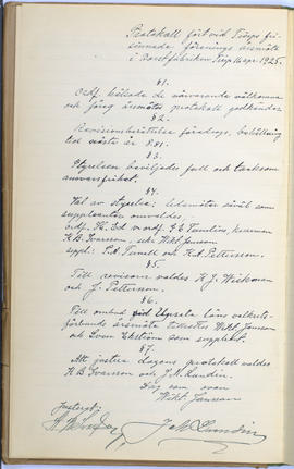 Protokollsbok för Folkpartiets lokalavdelning i Tierps Köping 1914-1943 . [Fol 13v]
