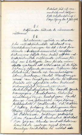 Protokollsbok för Folkpartiets lokalavdelning i Tierps Köping 1914-1943 . [Fol 36r]