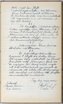 Protokollsbok för Folkpartiets lokalavdelning i Tierps Köping 1914-1943 . [Fol 45r]