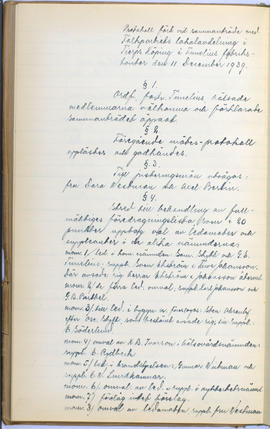 Protokollsbok för Folkpartiets lokalavdelning i Tierps Köping 1914-1943 . [Fol 50v]