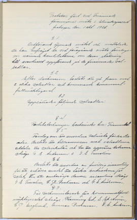 Protokollsbok för Folkpartiets lokalavdelning i Tierps Köping 1914-1943 . [Fol 16r]