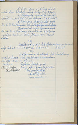 Protokollsbok för Folkpartiets lokalavdelning i Tierps Köping 1914-1943 . [Fol 64r]