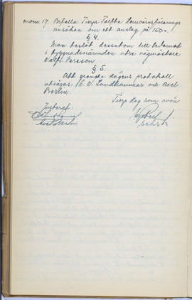 Protokollsbok för Folkpartiets lokalavdelning i Tierps Köping 1914-1943 . [Fol 55v]