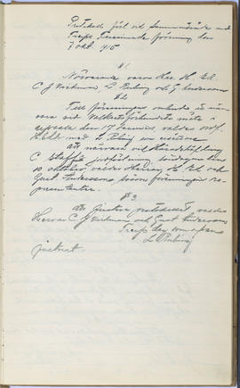 Protokollsbok för Folkpartiets lokalavdelning i Tierps Köping 1914-1943 . [Fol 4r]