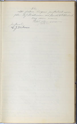 Protokollsbok för Folkpartiets lokalavdelning i Tierps Köping 1914-1943 . [Fol 12r]