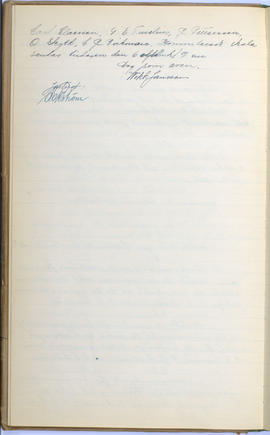 Protokollsbok för Folkpartiets lokalavdelning i Tierps Köping 1914-1943 . [Fol 16v]