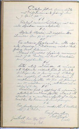 Protokollsbok för Folkpartiets lokalavdelning i Tierps Köping 1914-1943 . [Fol 3v]