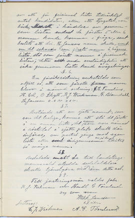 Protokollsbok för Folkpartiets lokalavdelning i Tierps Köping 1914-1943 . [Fol 11r]