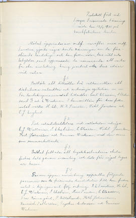 Protokollsbok för Folkpartiets lokalavdelning i Tierps Köping 1914-1943 . [Fol 19r]
