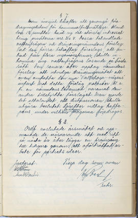 Protokollsbok för Folkpartiets lokalavdelning i Tierps Köping 1914-1943 . [Fol 49r]
